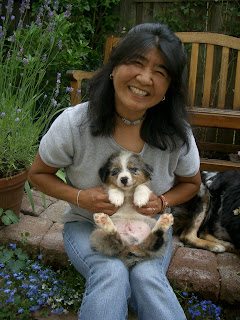 Carol with 8 week old Hobie - July 9, 2005