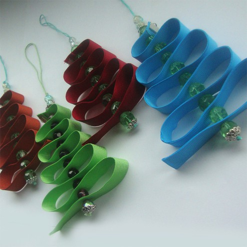 Project Conquer Christmas  Tree  Ribbon Ornaments