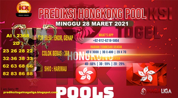 PREDIKSI HONGKONG   MINGGU 28 MARET 2021