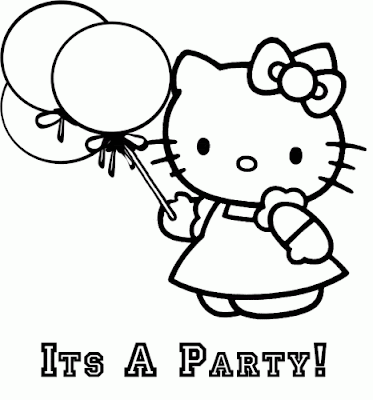  this is a dandy Hello Kitty coloring canvas to manus out  HELLO KITTY PARTY