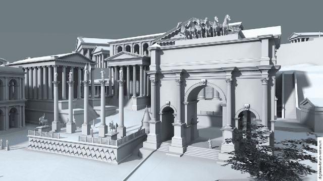 Digital Forum Romanum: Rostra and the Arch of Septimius Severus. Uploaded by 3D Reconstructions: A Critical Reflection Starting from the Roman Forum      December 2021  DOI:10.11588/propylaeum.708.c10608