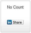 No Counter LinkedIn share button