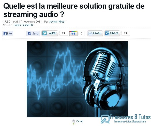 Le site du jour :  le meilleur du streaming audio