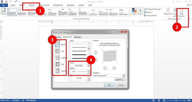 Cara Setting Border di Word