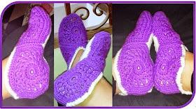 Crochet slippers