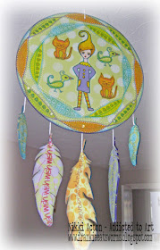 Altered MDF Dreamcatcher with PaperArtsy Fresco Acrylics