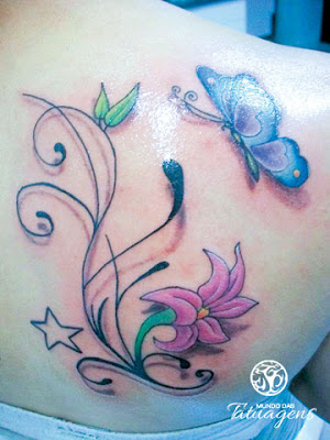 how to tattoo flores e borboletas nas costas