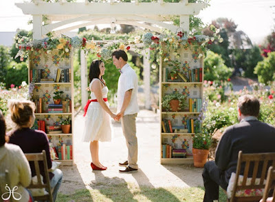 wedding arch bookshelf bookcase