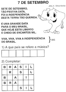 atividade sobre a independencia do brasil
