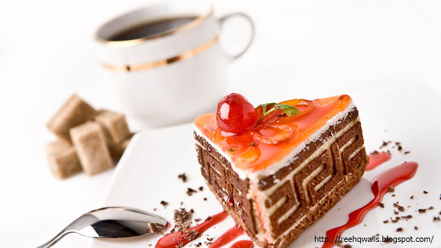 Cake and Coffee HD Wallpaper