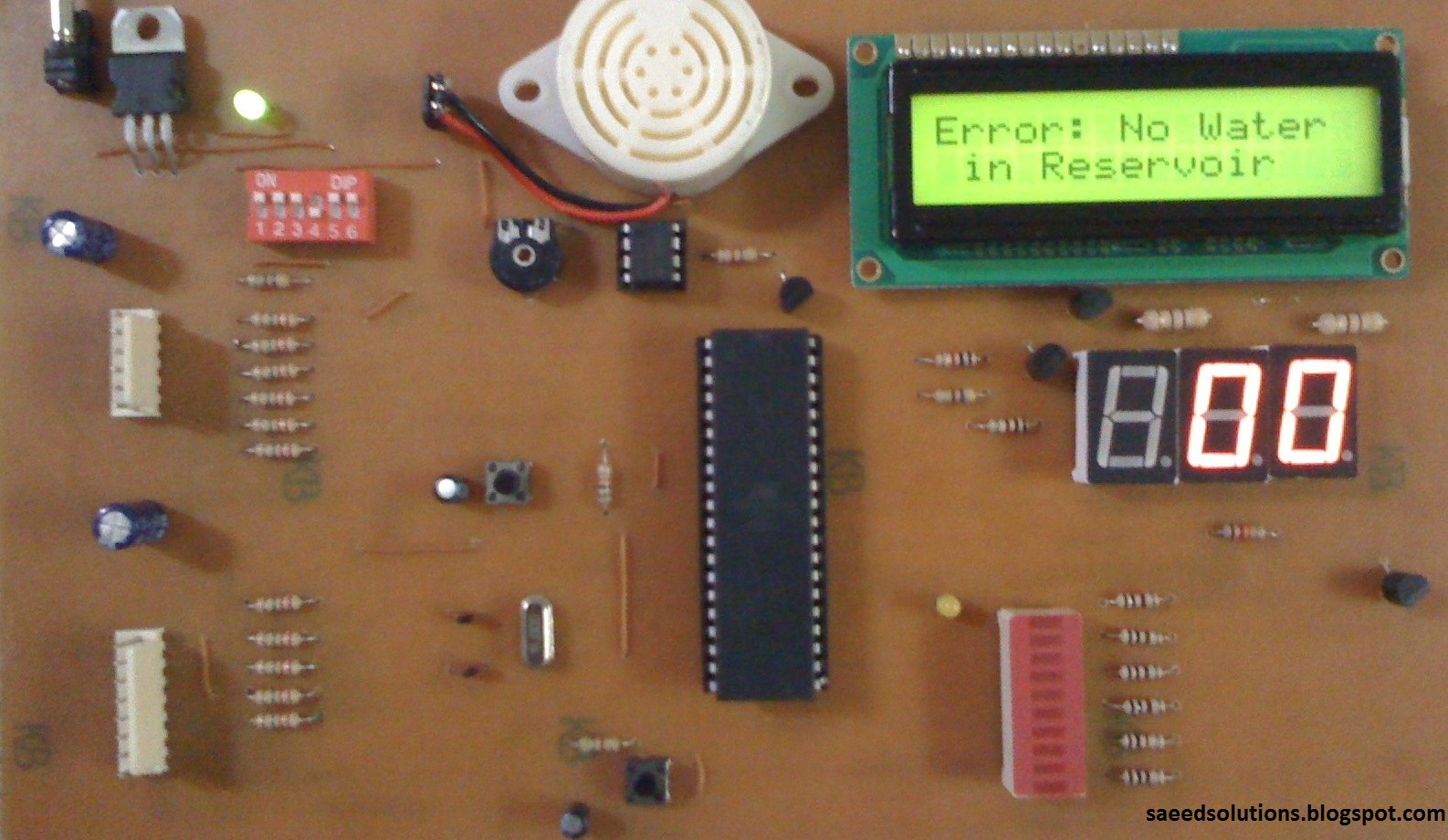 Water Level Indicator With Seven Segment Display Component Rating - Erro   r Condition Indication In The Water Level Indicator Ciruit - Water Level Indicator With Seven Segment Display Component Rating