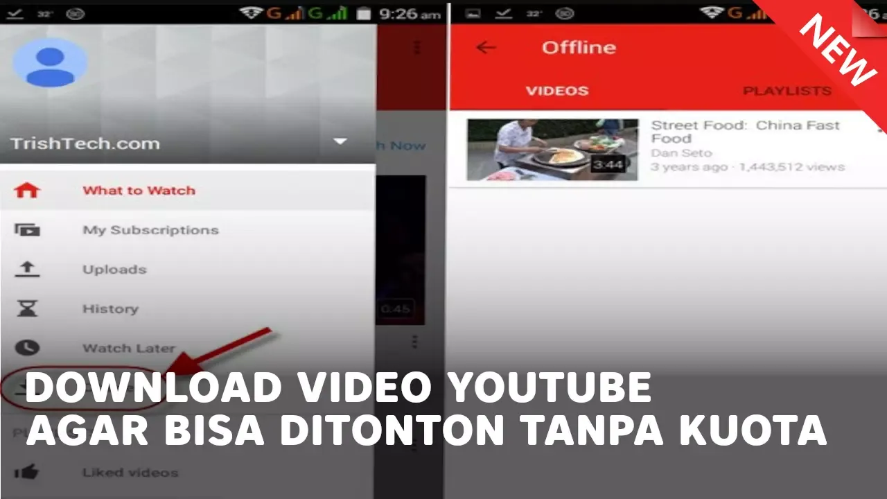 cara tonton video gratis di youtube tanpa kuota dengan offline