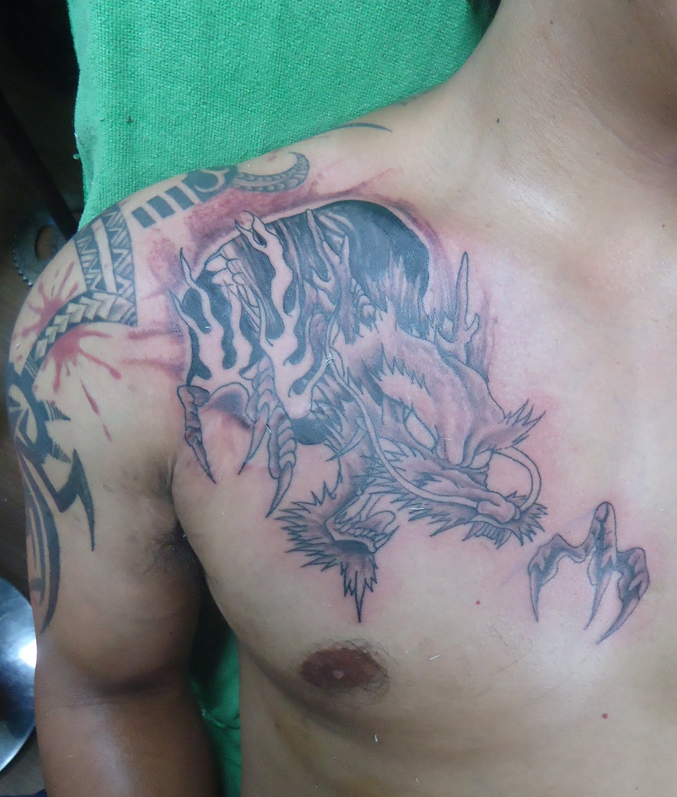 3d tattoo designs flowers Funky Buddha Tattoo: Thamel, Kathmandu: 3d Dargon