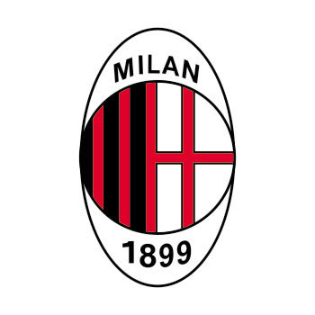 AC Milan logo, logo klub sepak bola dunia