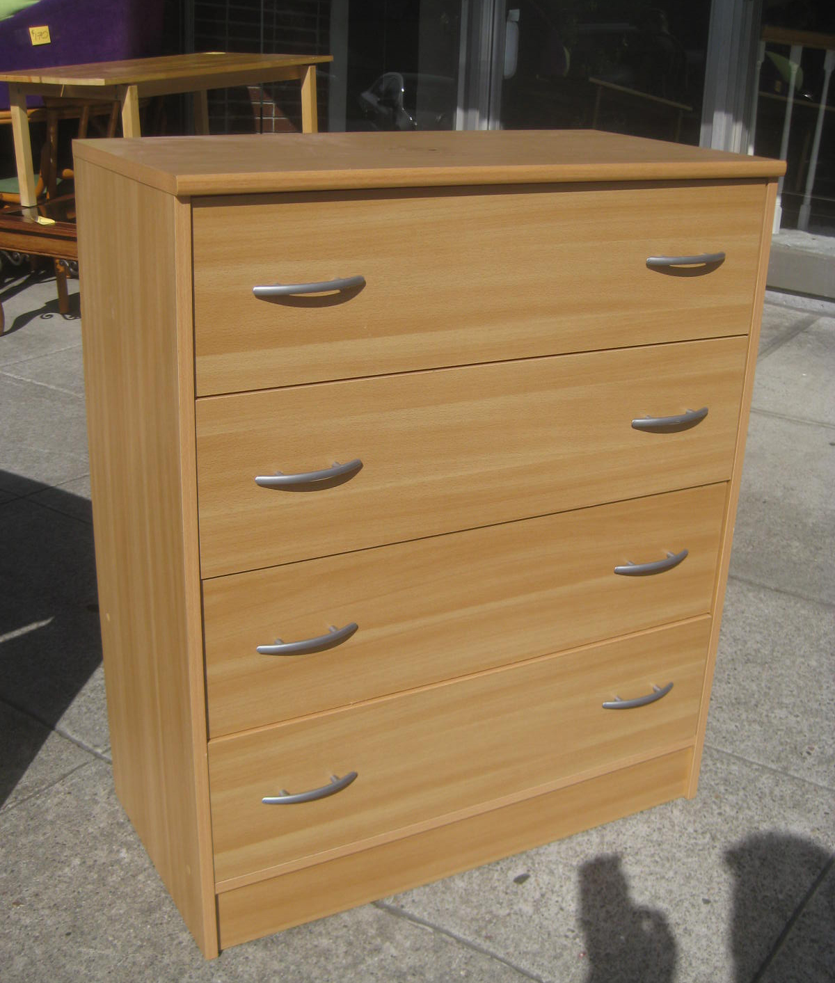 black dresser and chest of drawers