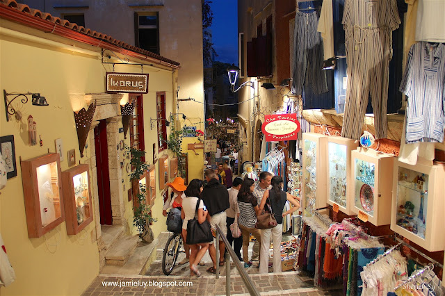 Shopping at Old Town, Chania, Crete, Greece