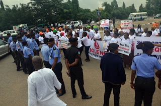 Women protest against Dino Melaye in Abuja