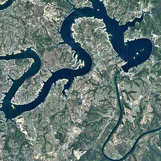 Lake Travis, Head of the Dragon and Lake Austin--from the Colorado River