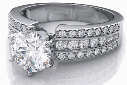 Exquisite diamond wedding rings