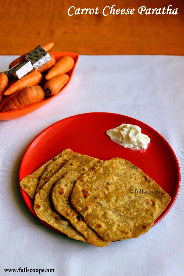 Carrot Cheese Paratha