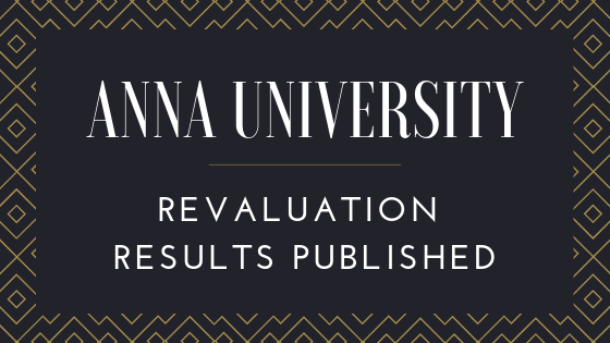 Anna University Revaluation Results phase-II published for Remaining Students