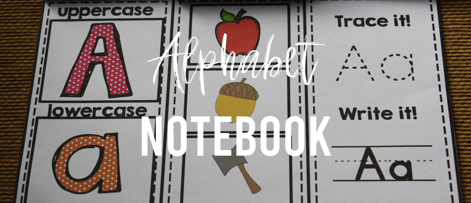 Alphabet Interactive Notebook to practice letter recognition, letter sounds, and letter printing for Kindergarten and First Grade