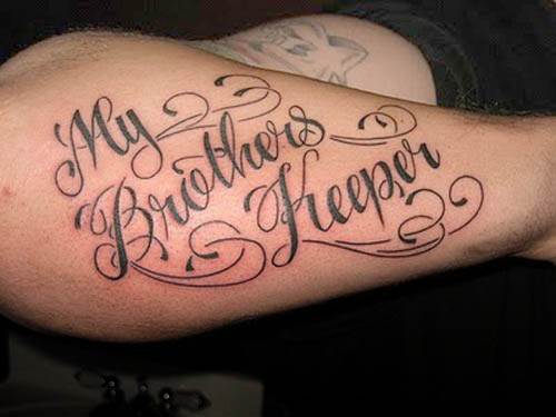 Tattoo lettering essentially reflects the style and attitude of the wearer 