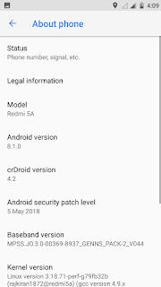 Rom crDroid v4.2 Oreo 8.1 For Redmi 5A [Riva][Official]