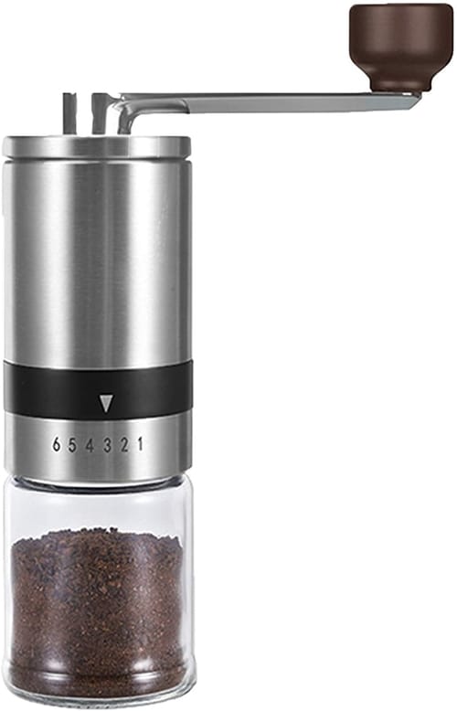 Grindzilla Stainless- Steel and Glass Manual Coffee Grinder