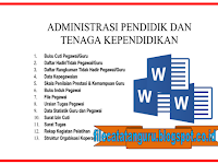 perangkat administrasi bagi guru dan kepala sekolah format word 