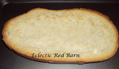 Eclectic Red Barn: Toasted italian Bread for Bolognaise Pizza