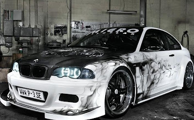 BMW Car With Custom Airbrush Art 2