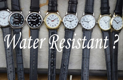 Water Resistant or Water Resistant Code on the Watch