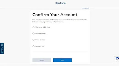 Spectrum create an account