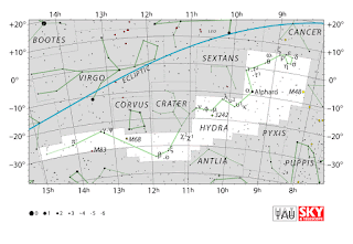 IAU: Карта на съзвездието Хидра | Hydra