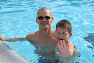 Swimming at the Base pool