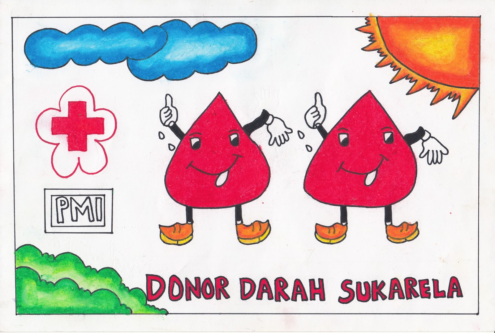 PALMEPATSA Palang Merah Remaja SMPN 41 Surabaya Poster Donor Darah