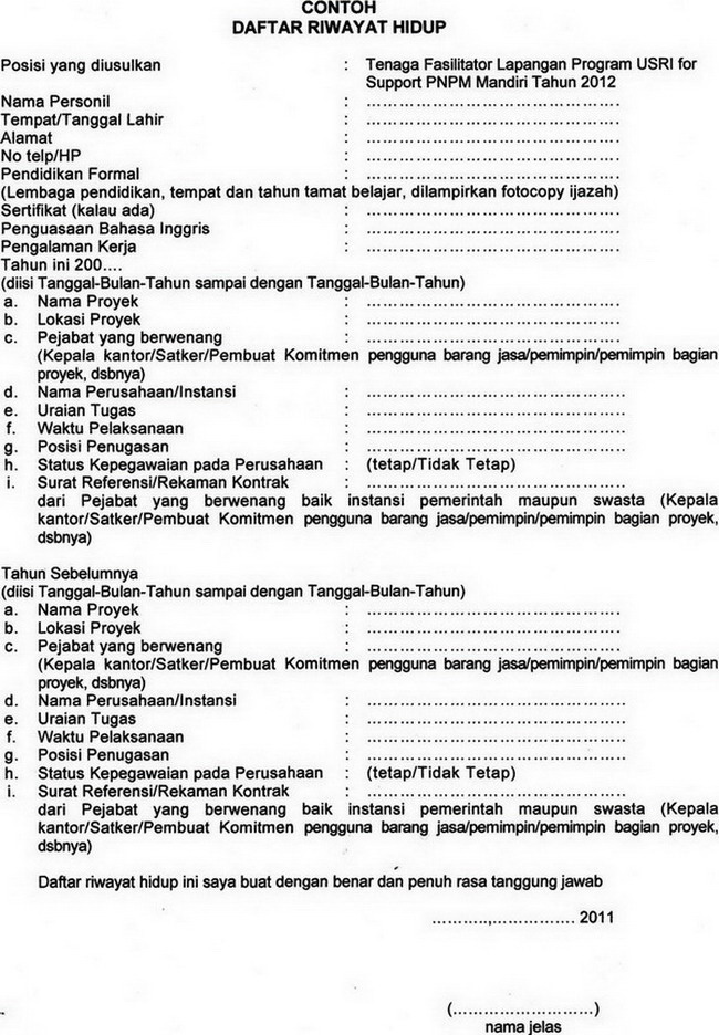 Contoh Daftar Riwayat Hidup Lewat Email - Contoh U