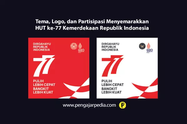 Tema, Logo, dan Partisipasi Menyemarakkan HUT ke-77 Kemerdekaan Republik Indonesia  - www.pengajarpedia.com