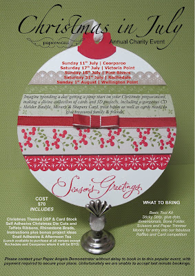 PaperANGELS Christmas in July Fundraiser Event 2010 Flyer