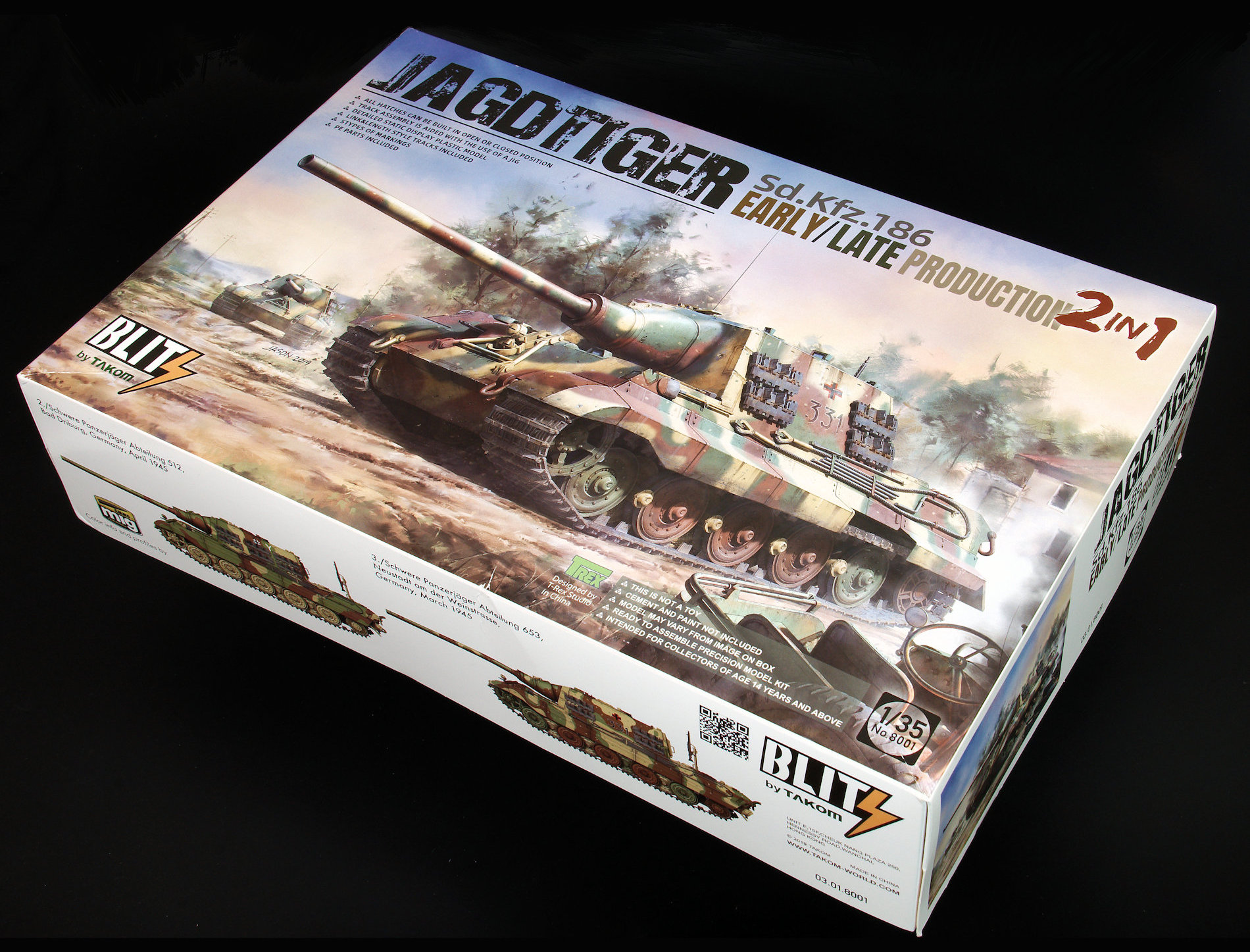 The Modelling News: 1/35th scale Jagdtiger Sd.Kfz.186 Early/Late Production  (2 in 1 kit) from Takom - Pt.I: Review & build