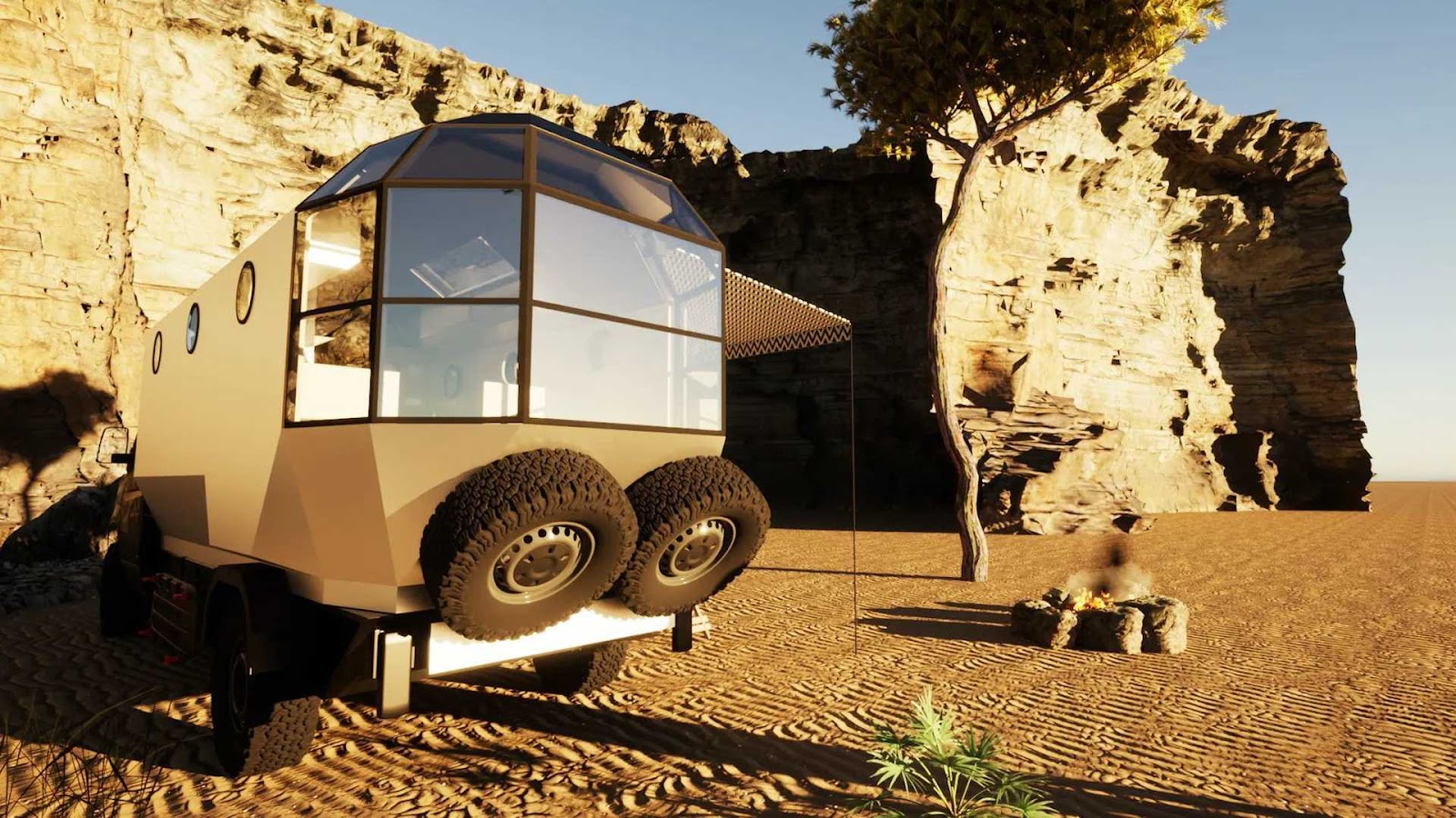 Atrium 露營概念車竟在車尾塞入大面積的觀景窗！