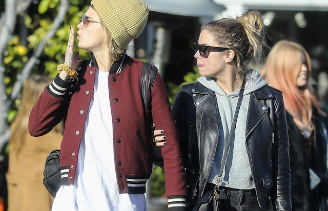 Ashley Benson And Her Newfound Friend Cara Seen in West Hollywood