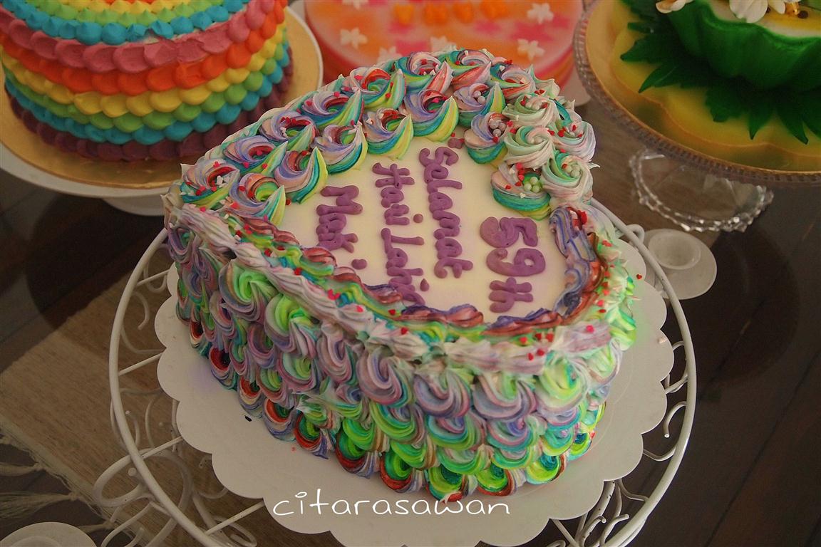 Tempahan Kek Harijadi - Rainbow Cake ~ Blog Kakwan