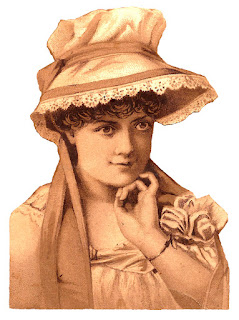 woman hat bonnet illustration antique victorian image