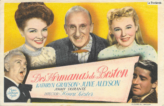 Dos Hermanas de Boston - Programa de Mano - Kathryn Grayson - June Allyson - Jimmy Durante