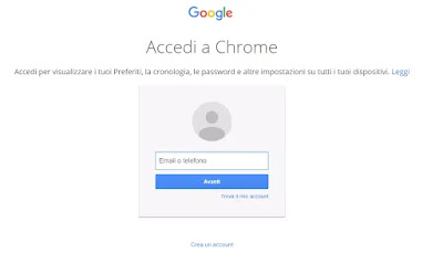 accesso automatico chrome