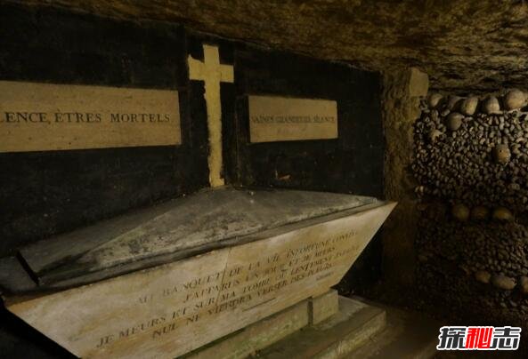 The Catacombs Of Paris, France, Skeletons Vault With Walls Of 6 Million Corpses