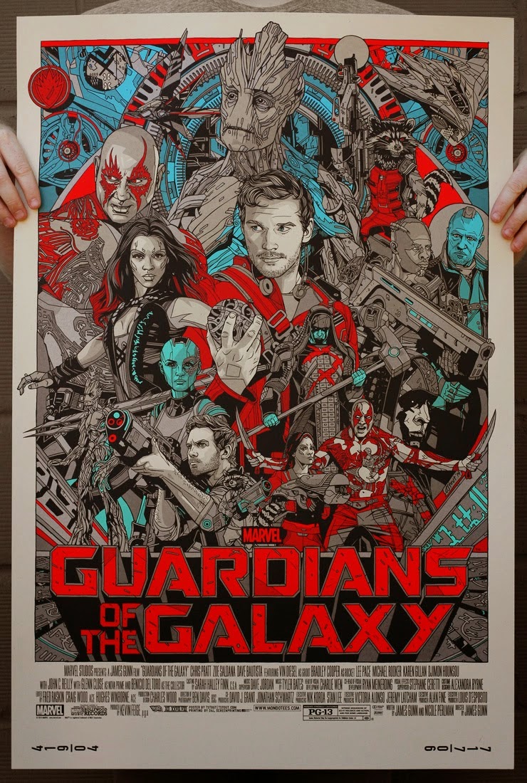 INSIDE THE ROCK POSTER FRAME BLOG: Tyler Stout Guardians of the Galaxy  Poster Release & New Print Details