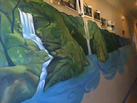 oregon waterfall mural, oregon muralist, portland muralist, columbia river gorge, columbia river gorge mural, oregon mural artist